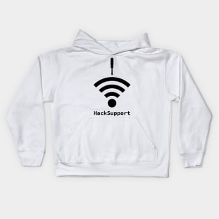 Hack-Support: A Cybersecurity Design (Black) Kids Hoodie